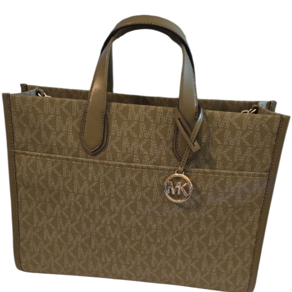 Michael Kors Handbags - Michael Kors  Olive Green and Beige Monogram Bag